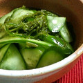 羽尼うに's cooksnap of when they made もずくとカニカマと胡瓜の酢の物♪.