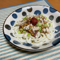 たつよん＠４４４'s cooksnap of when they made 梅きゅうり納豆ささみのさっぱりうどん♪.