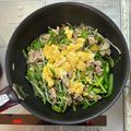 masakun_'s cooksnap of when they made ニラ卵豚もやしポン酢炒め♪.