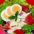 serafin's cooksnap of when they made トマトとゆで卵のサラダ.