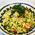 龍青空ママ's cooksnap of when they made 簡単！ごま油香る焼き鳥と卵の親子混ぜご飯.