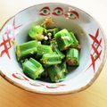 あいはる１８'s cooksnap of when they made 子供争奪!!オクラは鰹節と醤油だけ♪.