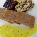 JUNKO526's cooksnap of when they made 人参＆いんげんの豚肉巻きキウイソースがけ.