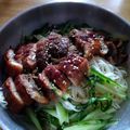 なっちゃん３１１'s cooksnap of when they made 簡単！冷たい鰻そうめん　汁なしまぜそば.
