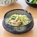 runa10's cooksnap of when they made 鶏皮とキュウリのごまポン和え…みそ汁も♪.