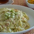 うらさこ's cooksnap of when they made 枝豆のクリームパスタ.