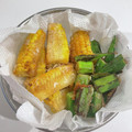 nyoeasy___'s cooksnap of when they made オクラととうもろこし★唐揚げ.