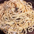 amiromika's cooksnap of when they made ✿高菜としらすのパスタ✿.