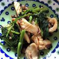 せっかちマミ〜's cooksnap of when they made 空心菜とイカのピリ辛炒め.