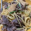 love385's cooksnap of when they made 簡単♡激うま♡すき焼きパスタ.