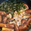 カメ々's cooksnap of when they made 茄子と豚肉とわかめの煮物.