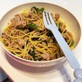ccCOOOOOOK's cooksnap of when they made 絶品☆豚挽き肉とほうれん草の和風パスタ.