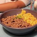 こきなりチャンネル父's cooksnap of when they made 簡単レンチンのみ☆鶏そぼろ丼.