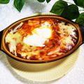 ♪としクック♪'s cooksnap of when they made マッシュポテトのミートグラタン温泉卵乗せ.