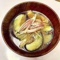 azbjbn's cooksnap of when they made なす 油揚げ みょうがの味噌汁^^.