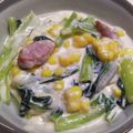 新妻あや's cooksnap of when they made ◆小松菜とウインナーのクリーム煮◆.