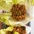 lazy8's cooksnap of when they made 簡単♪✿ひき肉とエリンギの❀レタス包み✿.