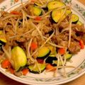 ☆あーちゃん！'s cooksnap of when they made 簡単＊豚肉とズッキーニのにんにく味噌炒め.