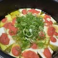 toshio39's cooksnap of when they made 罪悪感満載！豆腐と明太子のアヒージョ.