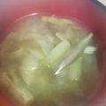 okazakana's cooksnap of when they made ミョウガの茎（ミョウガタケ)の味噌汁.