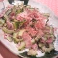 よん妻's cooksnap of when they made カリカリ豚バラとゴーヤ炒め.