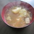 きらり流れ星's cooksnap of when they made 豚汁風の肉無し味噌汁.