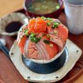 monemaruku's cooksnap of when they made サーモンの炙り丼.