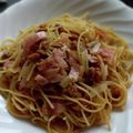 TYSK's cooksnap of when they made 納豆とベーコンのスパゲティ.