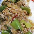 クックHBQ370☆'s cooksnap of when they made ひき肉とピーマンのガパオ風ライス.