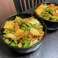 ♪Key♪'s cooksnap of when they made 厚揚げのキムチそぼろ炒め丼.