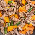 よち・ちーのすけママ's cooksnap of when they made 人参とピーマンと牛肉の甘辛炒め.
