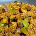 やよい・M's cooksnap of when they made 茄子とピーマンのドライカレー.