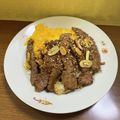 羅瑠☆'s cooksnap of when they made 焼肉のっけ！ガーリックライス♪.