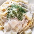 クックCNZGFQ☆'s cooksnap of when they made ベーコンと玉葱とじゃが芋のクリームパスタ.