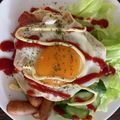 Shokupan♬✧'s cooksnap of when they made ベーコンエッグのパンケーキ.
