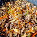 くみたか's cooksnap of when they made 牛肉と白滝ときのこのピリ辛炒め.