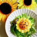 いなばっくす☆'s cooksnap of when they made ＊ゆで卵とコーンでお花＊ヒマワリ風＊.
