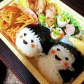 ★☆ひよこ☆★'s cooksnap of when they made 簡単キャラ弁☆女の子と男の子のおにぎり.