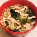 私市ビッキーズ津門巳's cooksnap of when they made “切り干し大根わかめハムのお吸い物”.