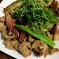 ☆さぶ☆☆'s cooksnap of when they made ＊食欲増進！茗荷とオクラの豚肉黒酢炒め＊.