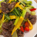 mantacarp's cooksnap of when they made 牛肉と小松菜のオイスターソース炒め.