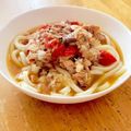 クックJHLDCB☆'s cooksnap of when they made サバ缶とトマトのアヒージョ風冷やしうどん.