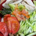 クックWBAF43☆'s cooksnap of when they made 夏野菜と鶏むね肉のパワーサラダうどん.