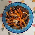 紅茶とチーズケーキ's cooksnap of when they made ＊ちくわと人参とこんにゃくできんぴら風＊.