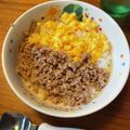TOMY☆0114's cooksnap of when they made 鶏と卵のそぼろご飯.