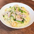 プチシュ's cooksnap of when they made 豚バラとニラの塩焼きそば.