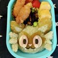 景と浩's cooksnap of when they made ニャオハ弁当☆ポケモンキャラ弁.