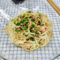 在宅勤務のおじさん's cooksnap of when they made ねぎとツナのぶっ掛け素麺～レモン風味.