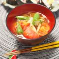 バカリャウ's cooksnap of when they made 夏お薦めトマトとオクラの味噌汁.