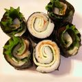 caruga's cooksnap of when they made ちくわチーズ＋青紫蘇♪海苔巻き風.